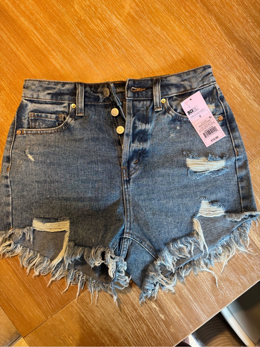 Wild Fable Distressed High-Rise Denim Women’s Shorts - Blue